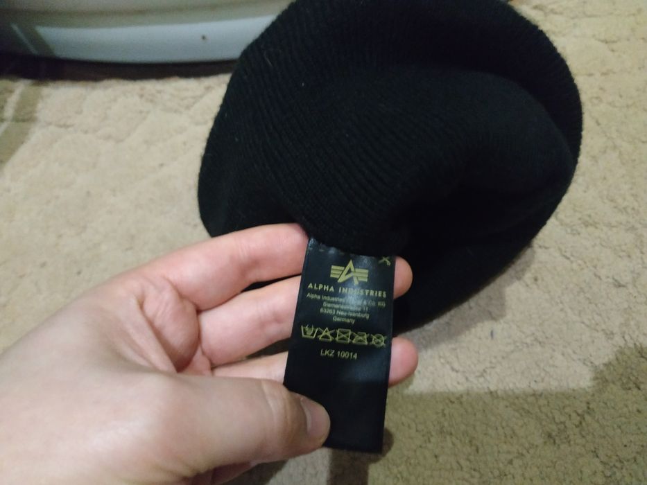 Мужская шапка и бафф горлышко комплект alpha industries 3d beanie orig