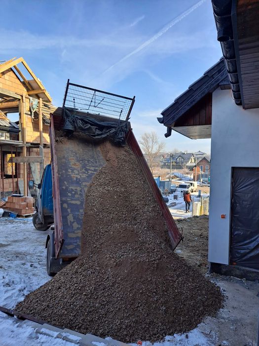 Kruszywa, kamień, tłuczeń, żwir, kliniec, piasek, spóła, mała wywrotka