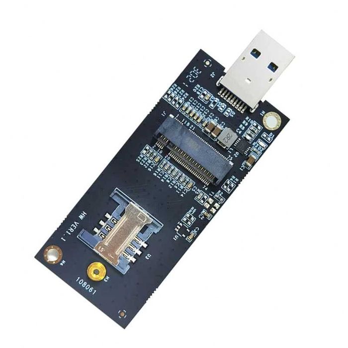 Adaptador USB M2 NGFF para placas 4G e 5G