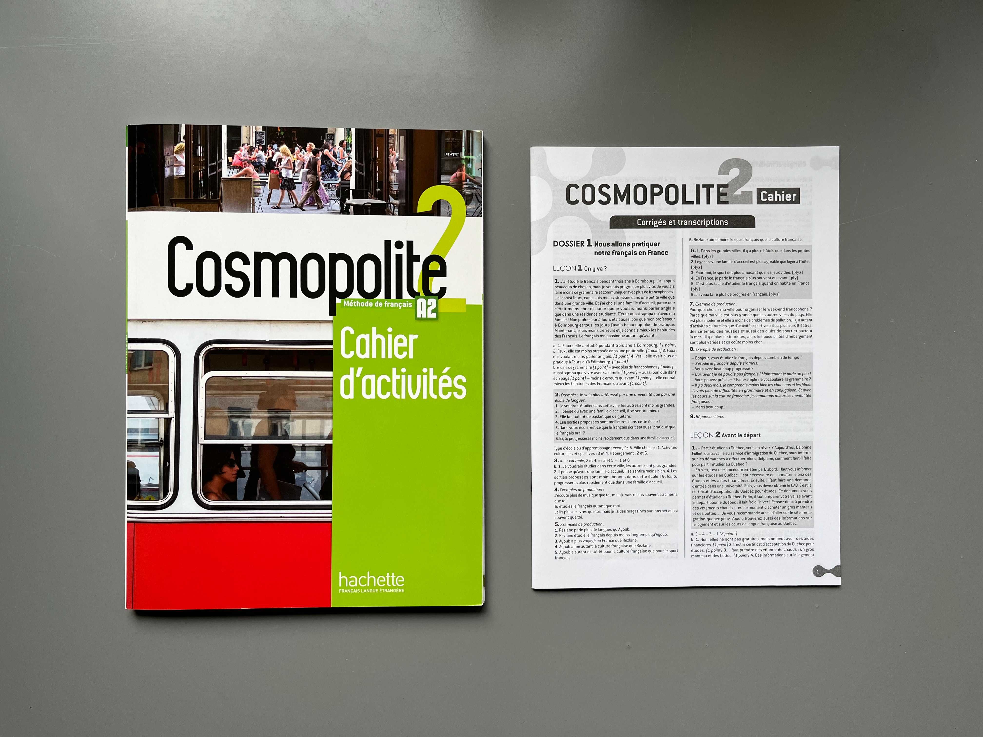 Cosmopolite zeszyt ćwiczeń z kluczem francuski poziom A2 Hachette FLE