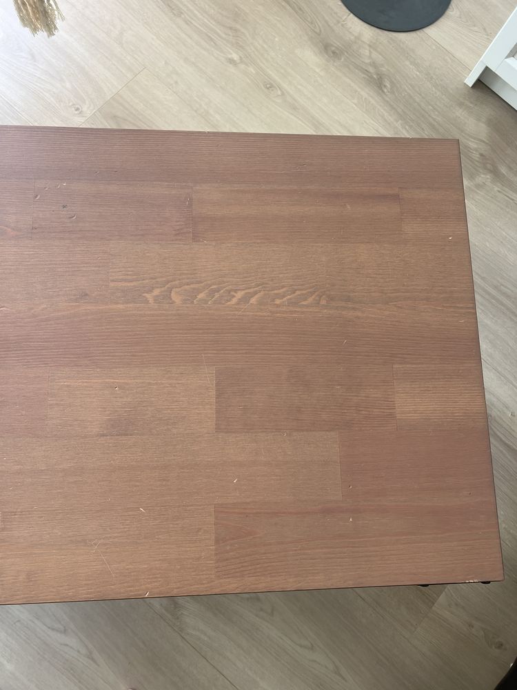 Ikea Fjallbo stolik kawowy ława czarny metal drewno