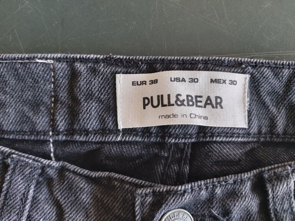 Calças de ganga preta da Pull & Bear