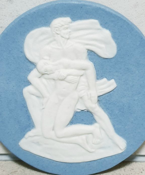 Rara medalha comemorativa Montepio em faianca Herculano Elias