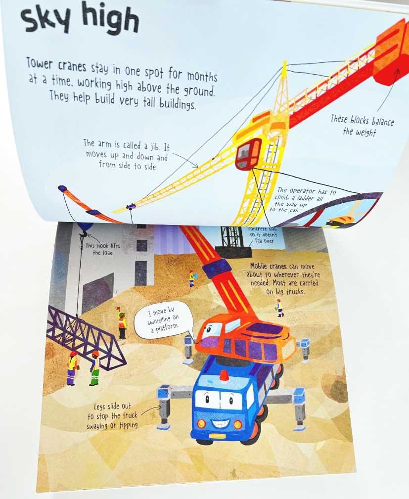 NOWA	Mighty Machines Diggers! anglojęzyczna książka dla dzieci