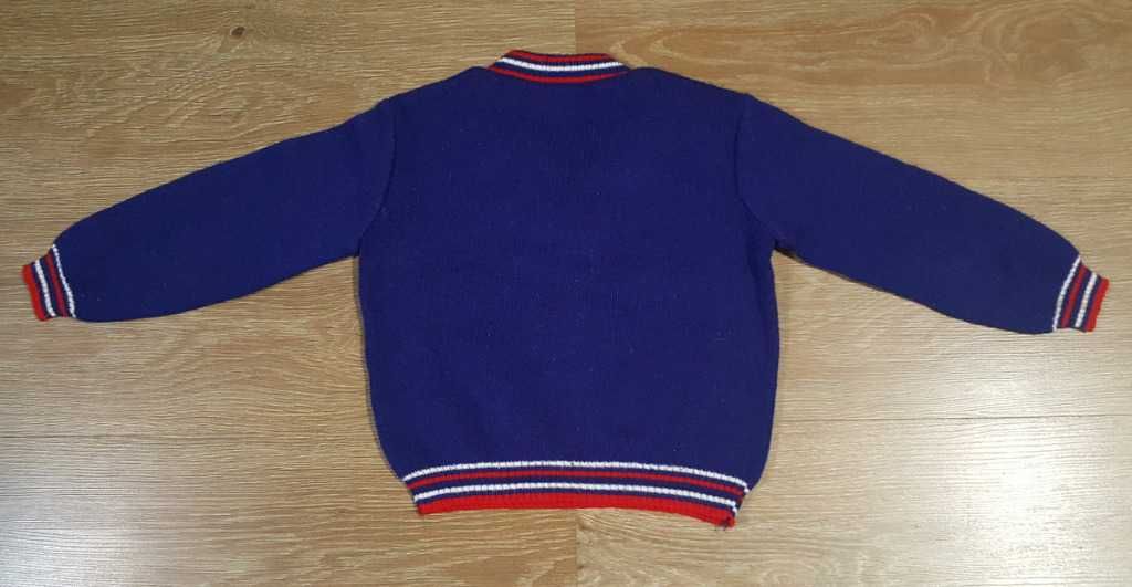 Sweter dziecięcy vintage z lat 70 granatowy