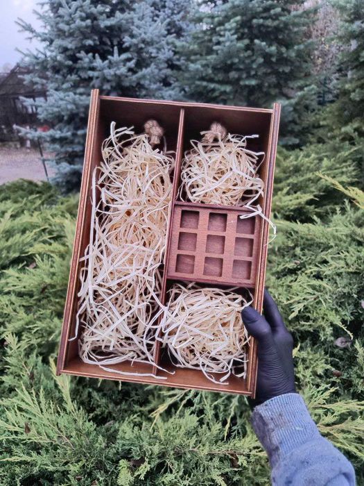 Дерев'яна подарункова упаковки для пляшки