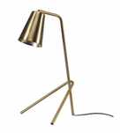 Vintage lampa stołowa na biurko metalowa złoty/miedziany Szwedzka