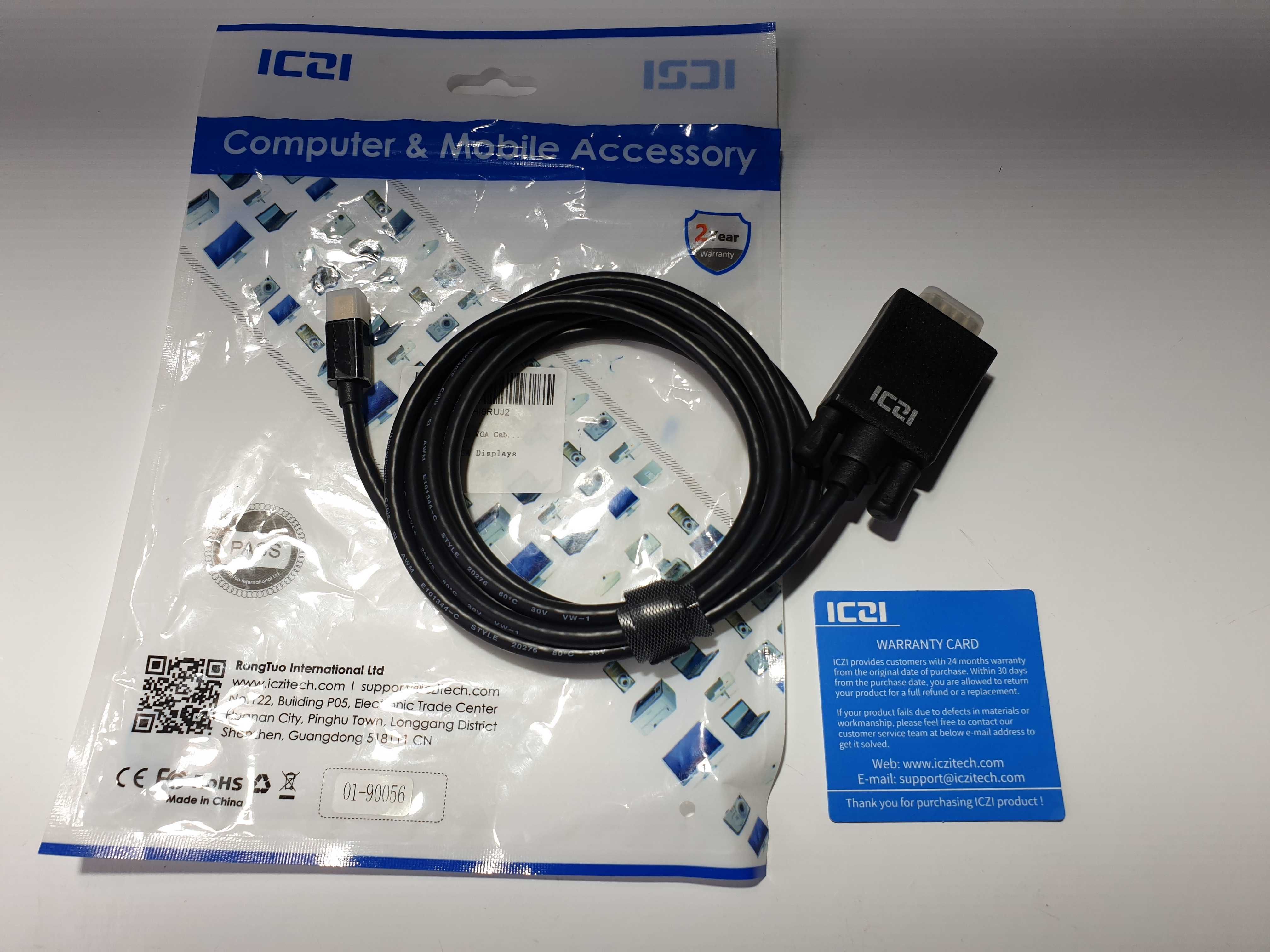 кабель  Mini DisplayPort  to VGA  Thunderbolt 1.8м ICZI