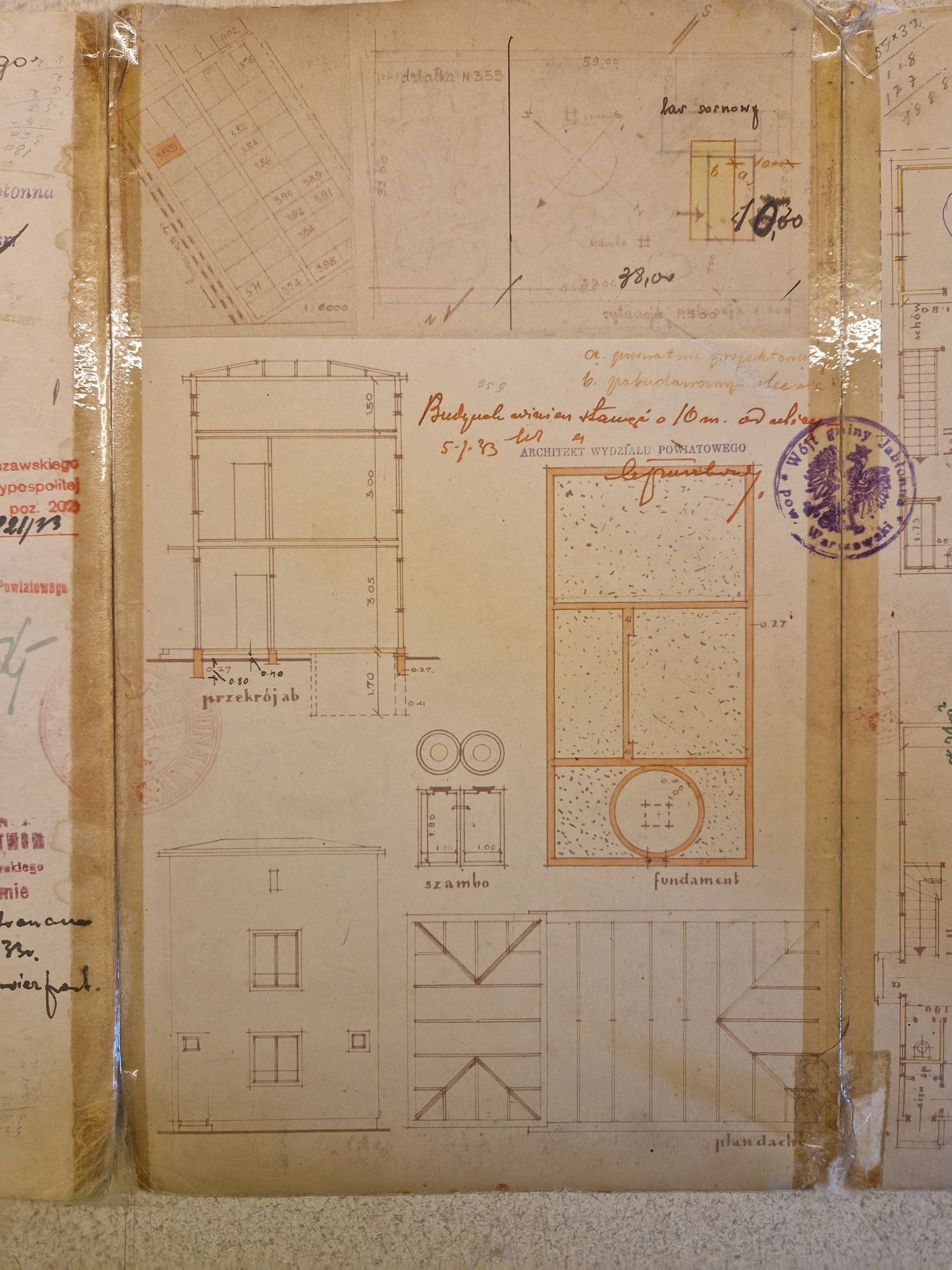 Projekt  1933 rok Maurycy Potocki Oryginał