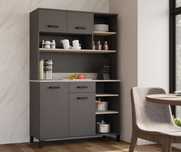 Kredens LILA z blatem antracyt 120cm, bufet kuchenny