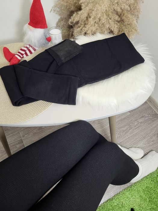 Якісні котонові лосини в рубчик на хутрі, легінси утеплені, леггинсы