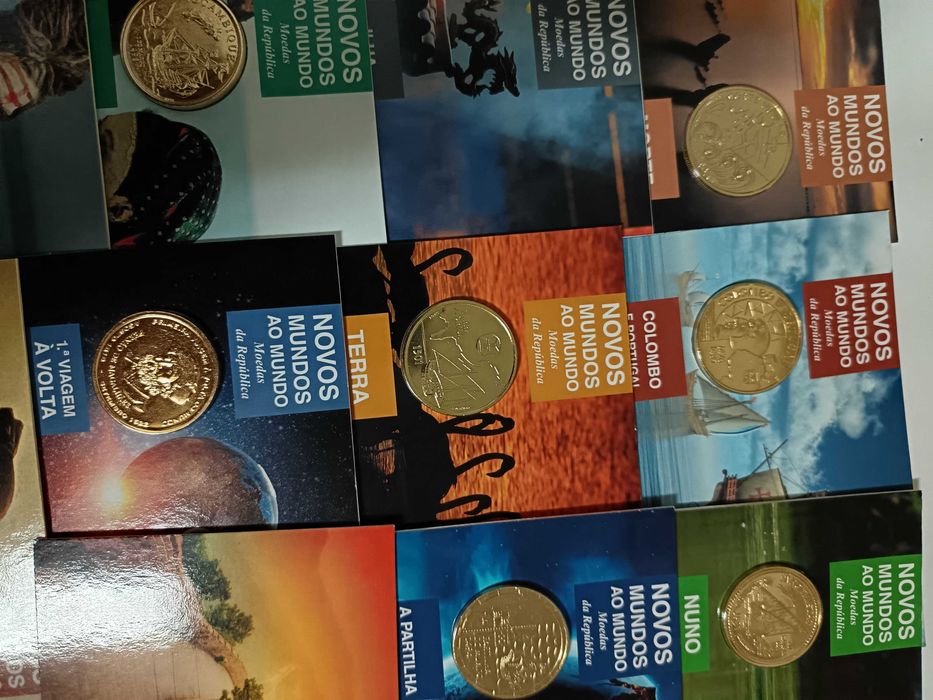 coleção 41 moedas banhadas a ouro _ Novos Mundos