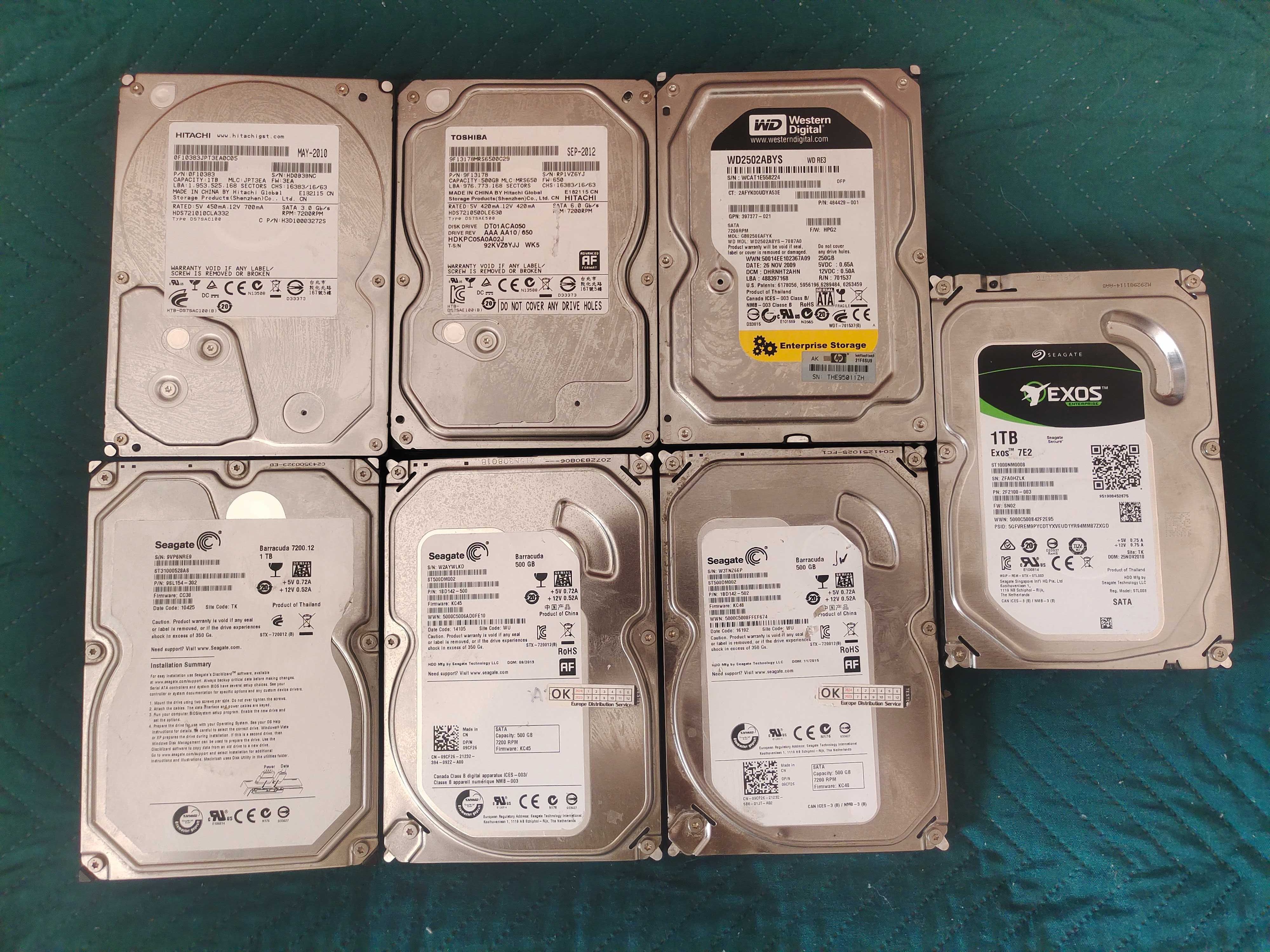 Продам жесткий диск б/у на выбор HDD 3,5", 2,5"