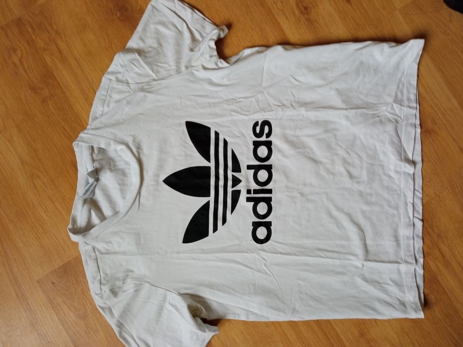 Футболка белая  Адидас