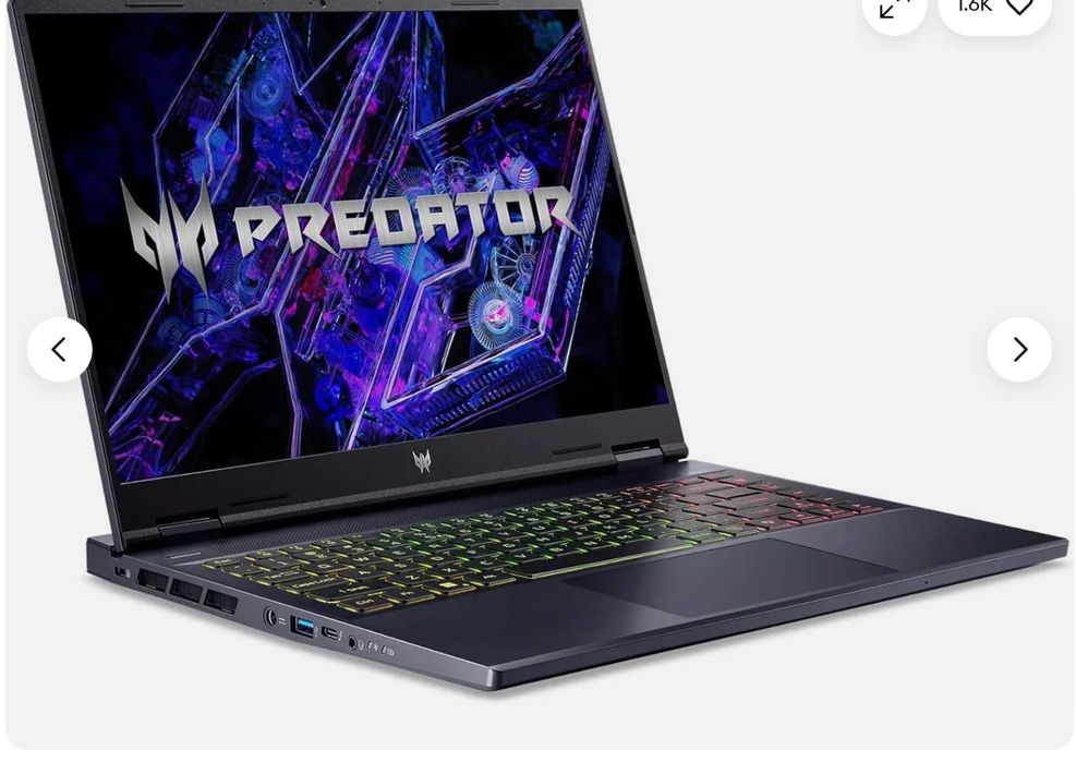 Acer Predator Helios Neo 14 14.5" RTX4070 16GB 1TB  2560 x 1440