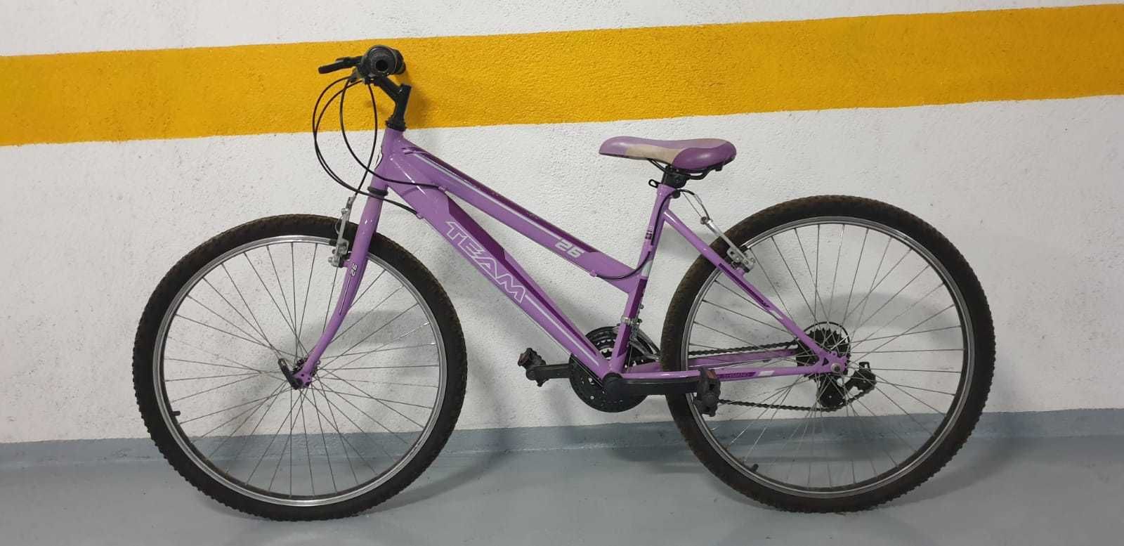 Bicicleta cor rosa