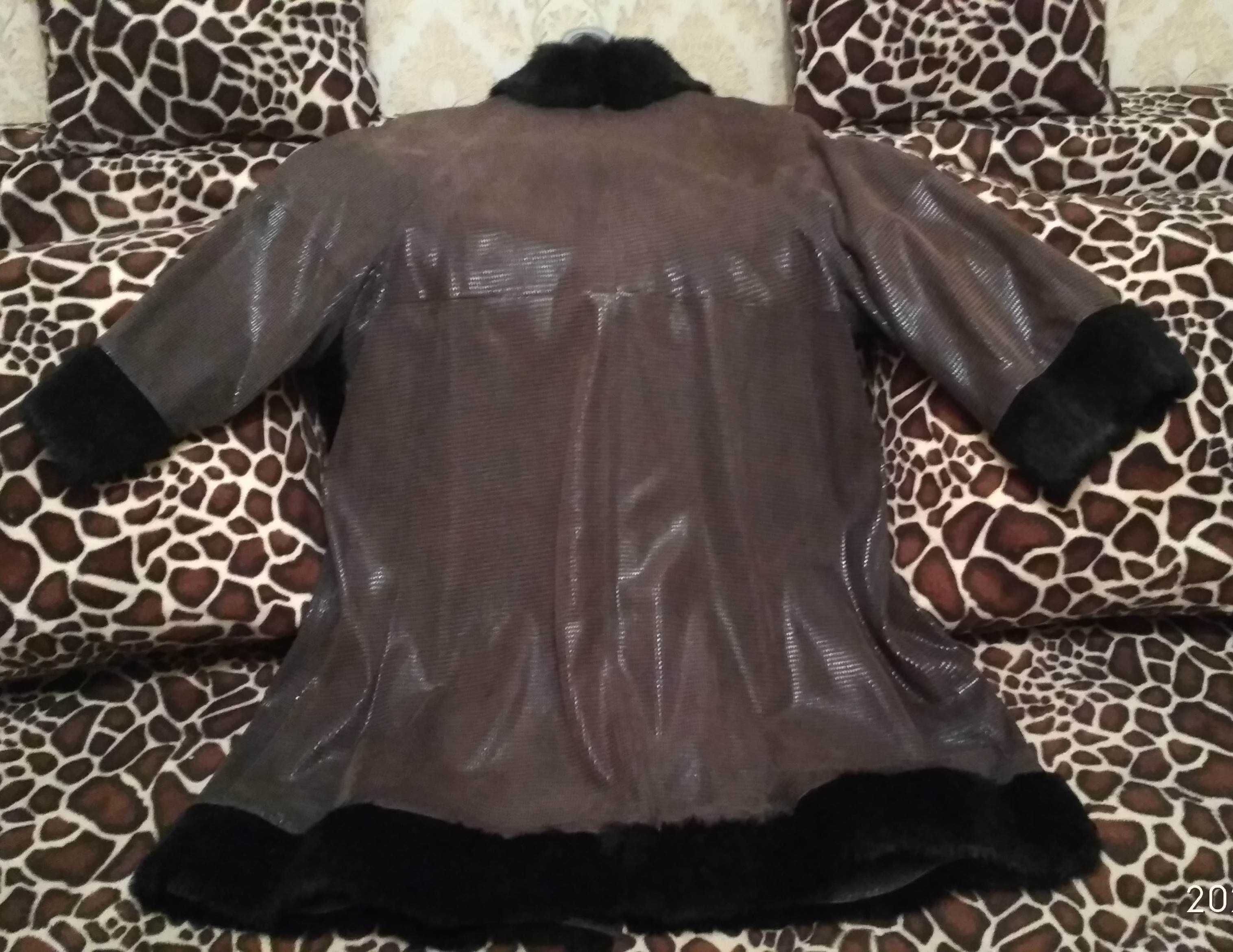 Куртка, плащ, пончо, лазерная кожа, размер 46-48