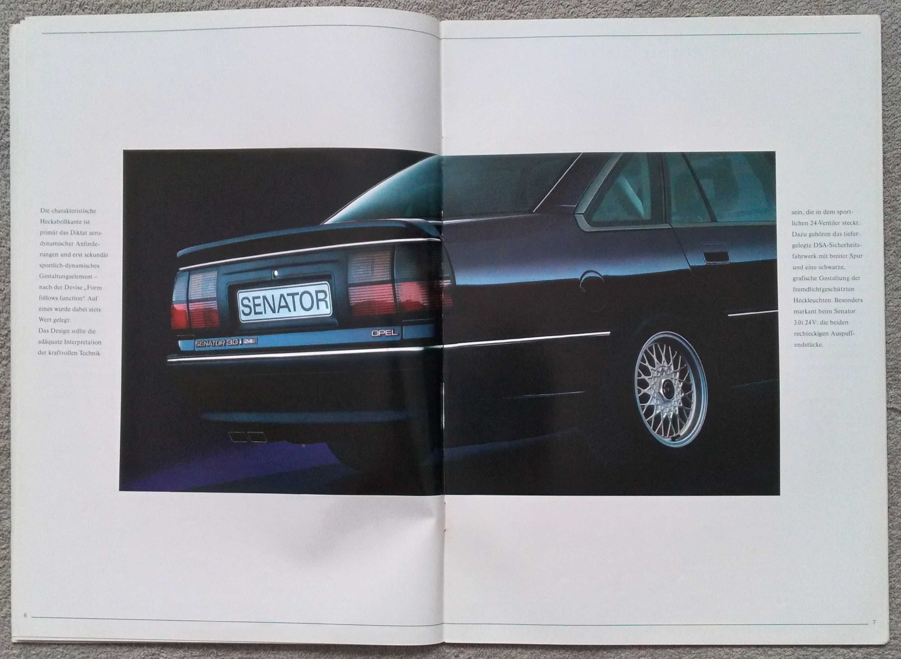 Prospekt Opel Senator rok 1990