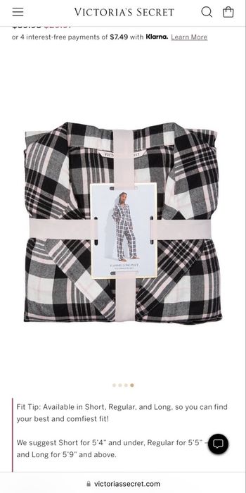 піжама Flannel Long Pajama Set vs (s)