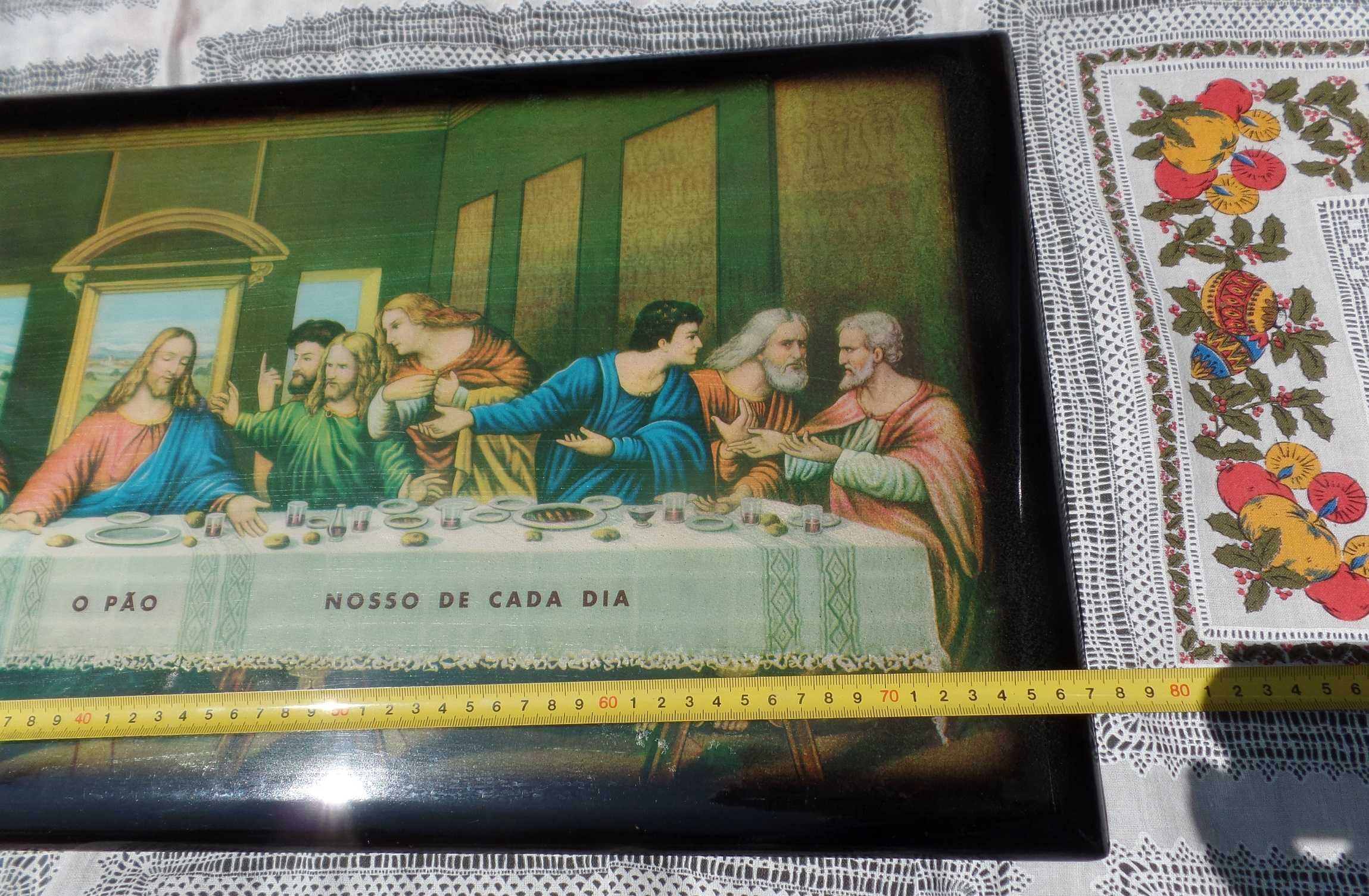 Quadro em Madeira " A Última Ceia de Cristo"