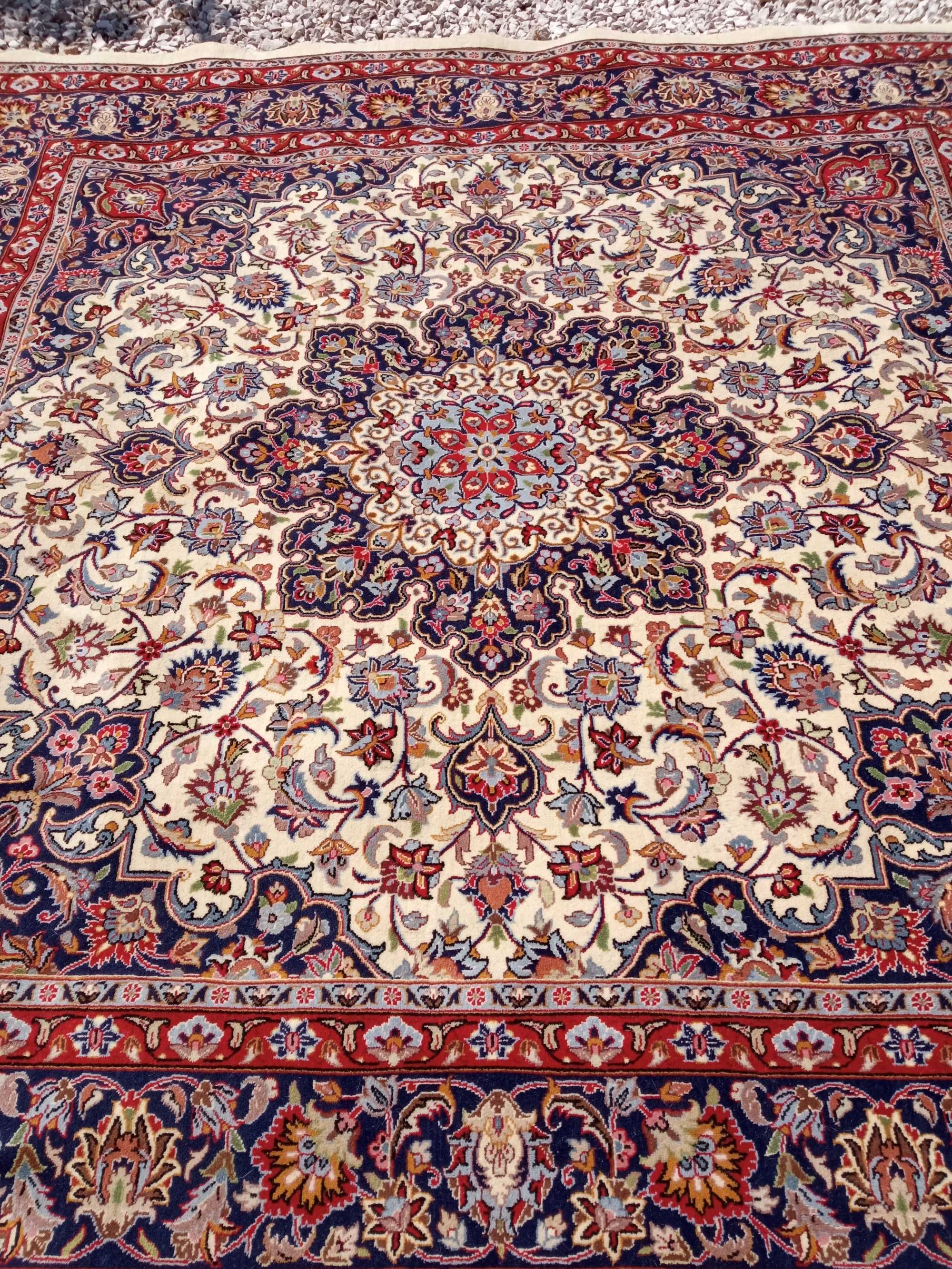 Tapete ISFAHAN Persia-Uma peça de sonho! Como novo! ORIGINAL PERSIA