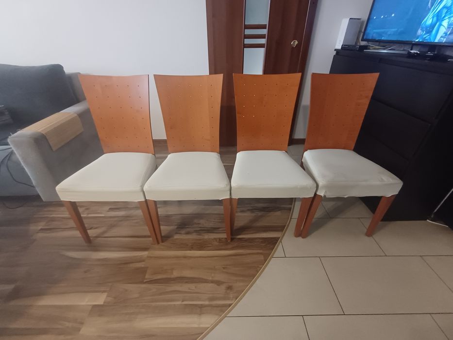 Krzesło 4 szt tapicerowane