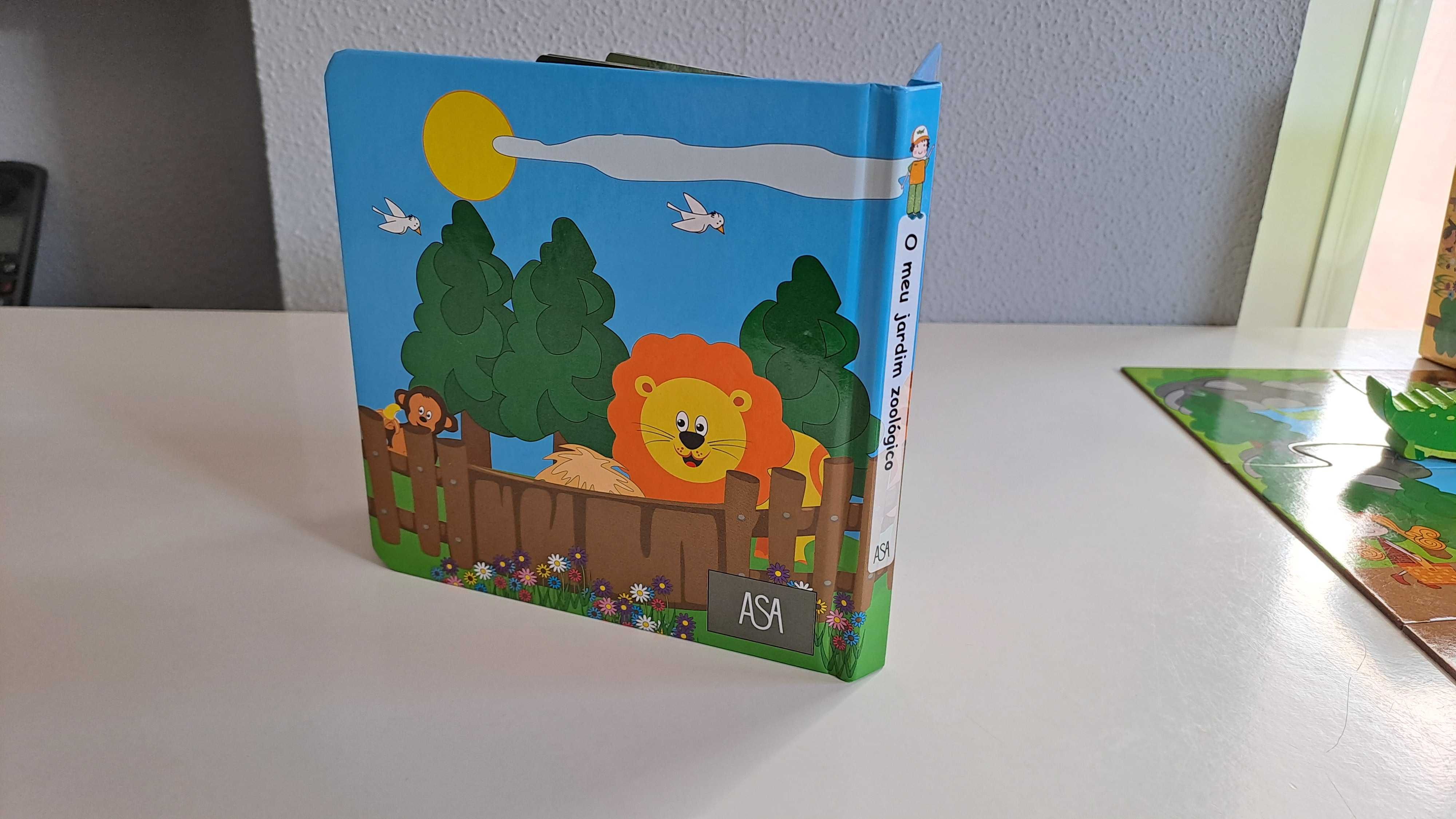 caixa de atividades - o meu jardim zoológico - Livro, puzzle e bonecos