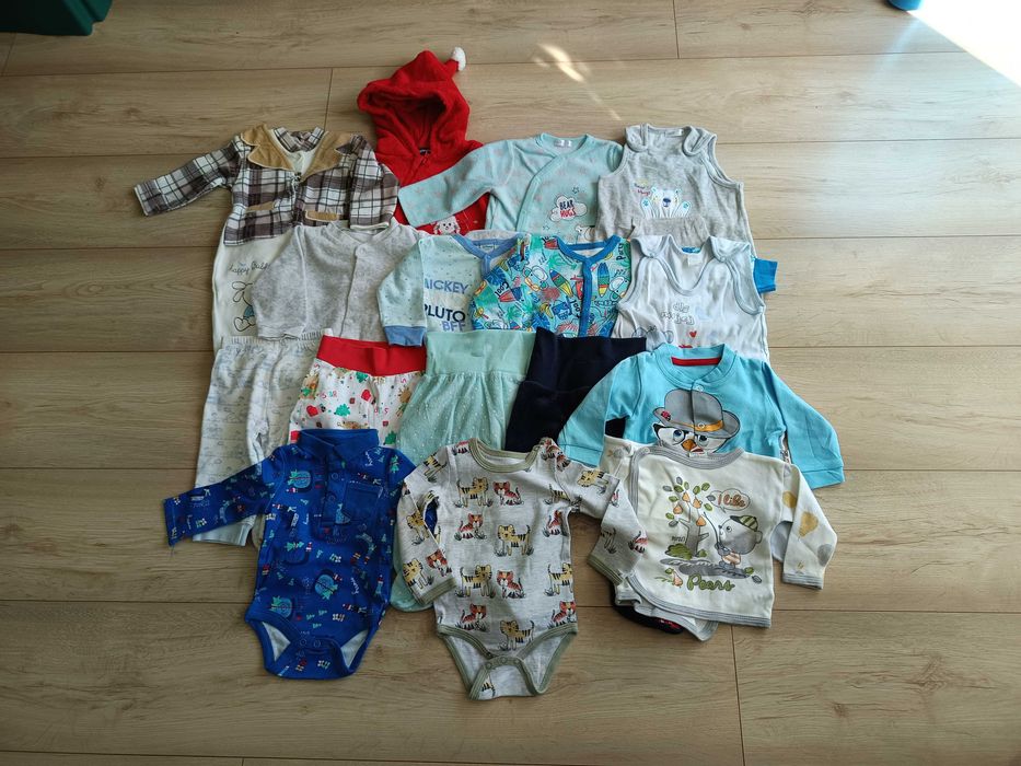 Zestaw ubranek dla chłopca r 68 jesień zima