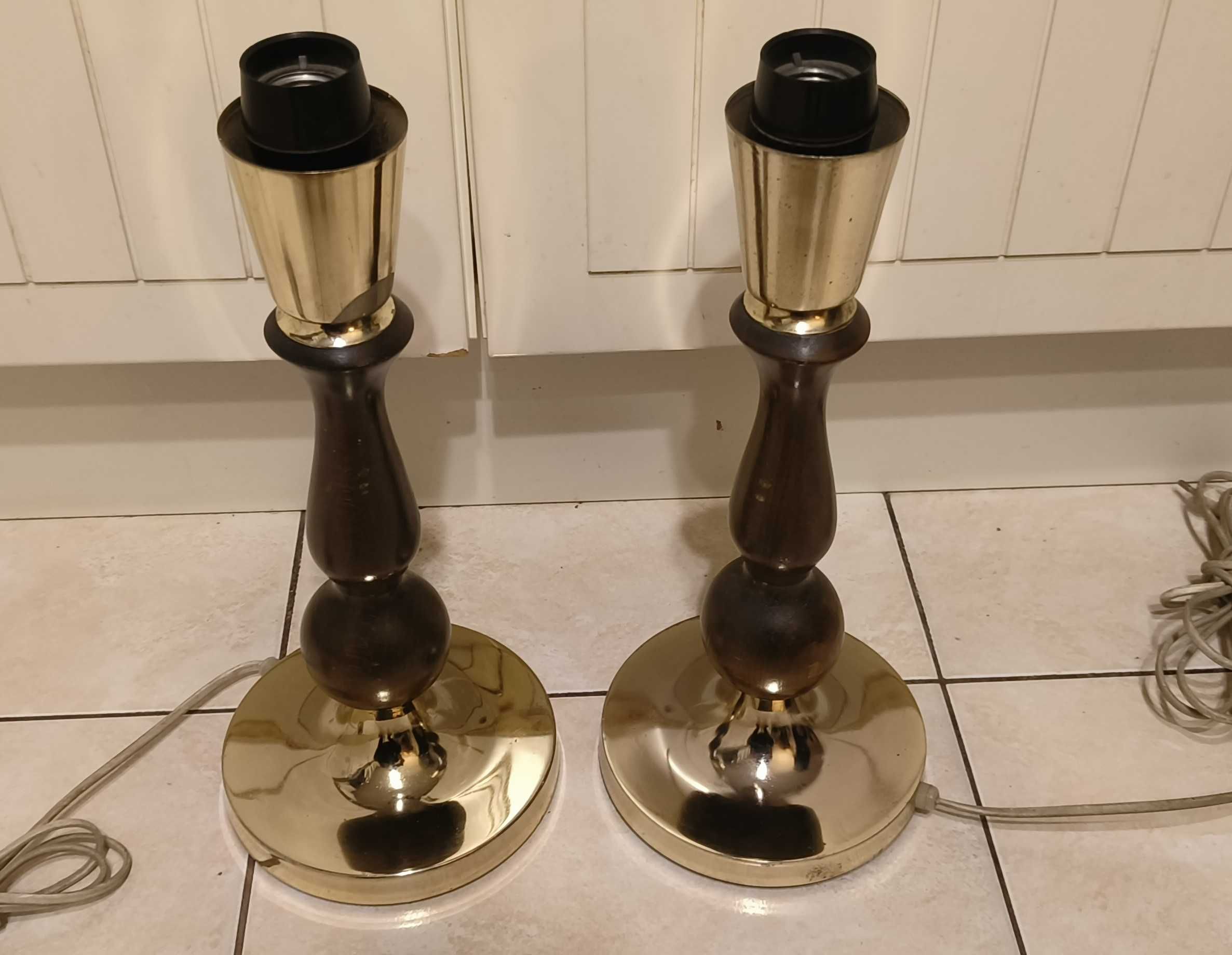 Lampy stołowe -oprawy Polam Poznań vintage PRL