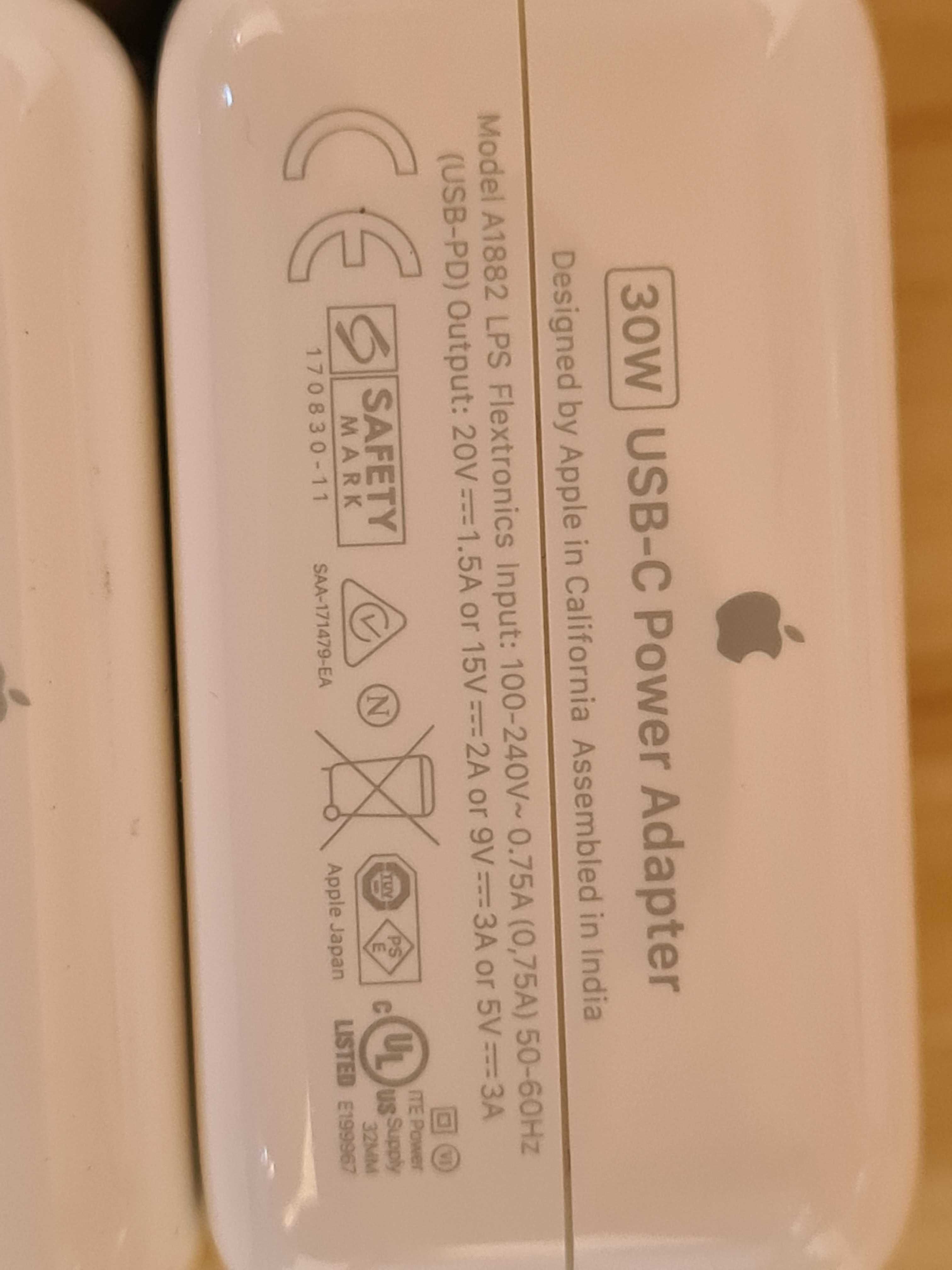 Блок живлення Apple 30W USB-C A2164 A1882 Air M1 гарантія 3 міс