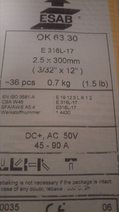 Электррды esab нержавейка 316 L