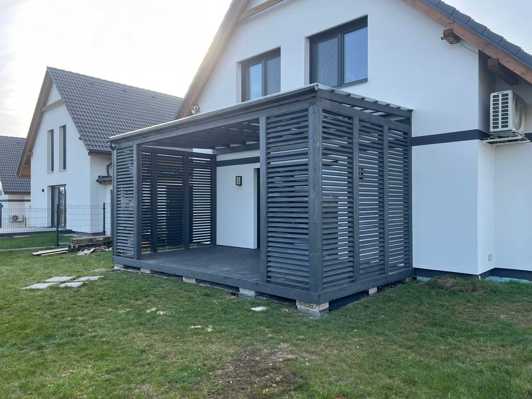 Pergola ogrodowa drewniana zadaszenie tarasu taras 6x3