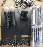 Konsola PS3 + pady, gry, kamera, kinecty