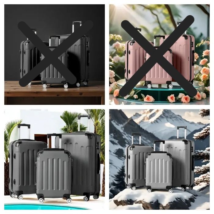 Валіза сіра Чемодан серый