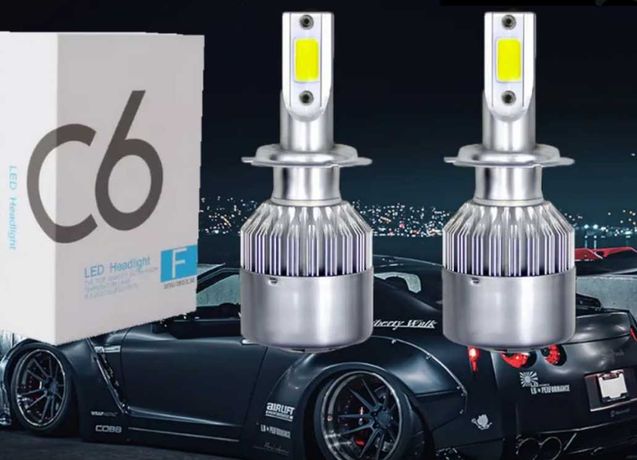Автомобильные светодиодные лампочки C6 H7 36W (комплект: 2 шт)