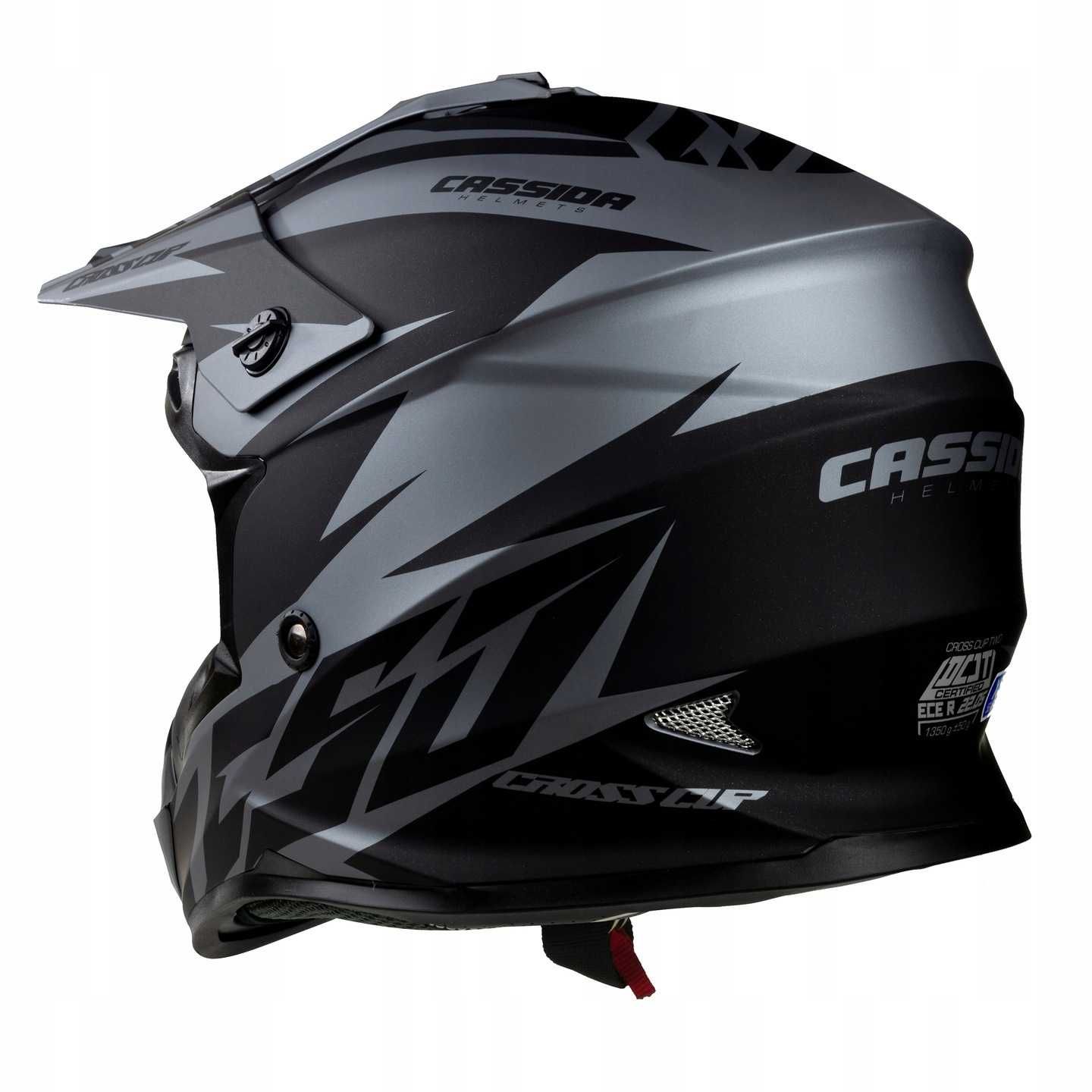 CASSIDA Cross Kask Motocyklowy cup two mat + Goggle