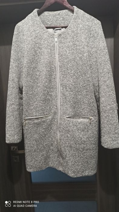 Krótki lekki płaszczyk sweterkowy ZALANDO r. XL