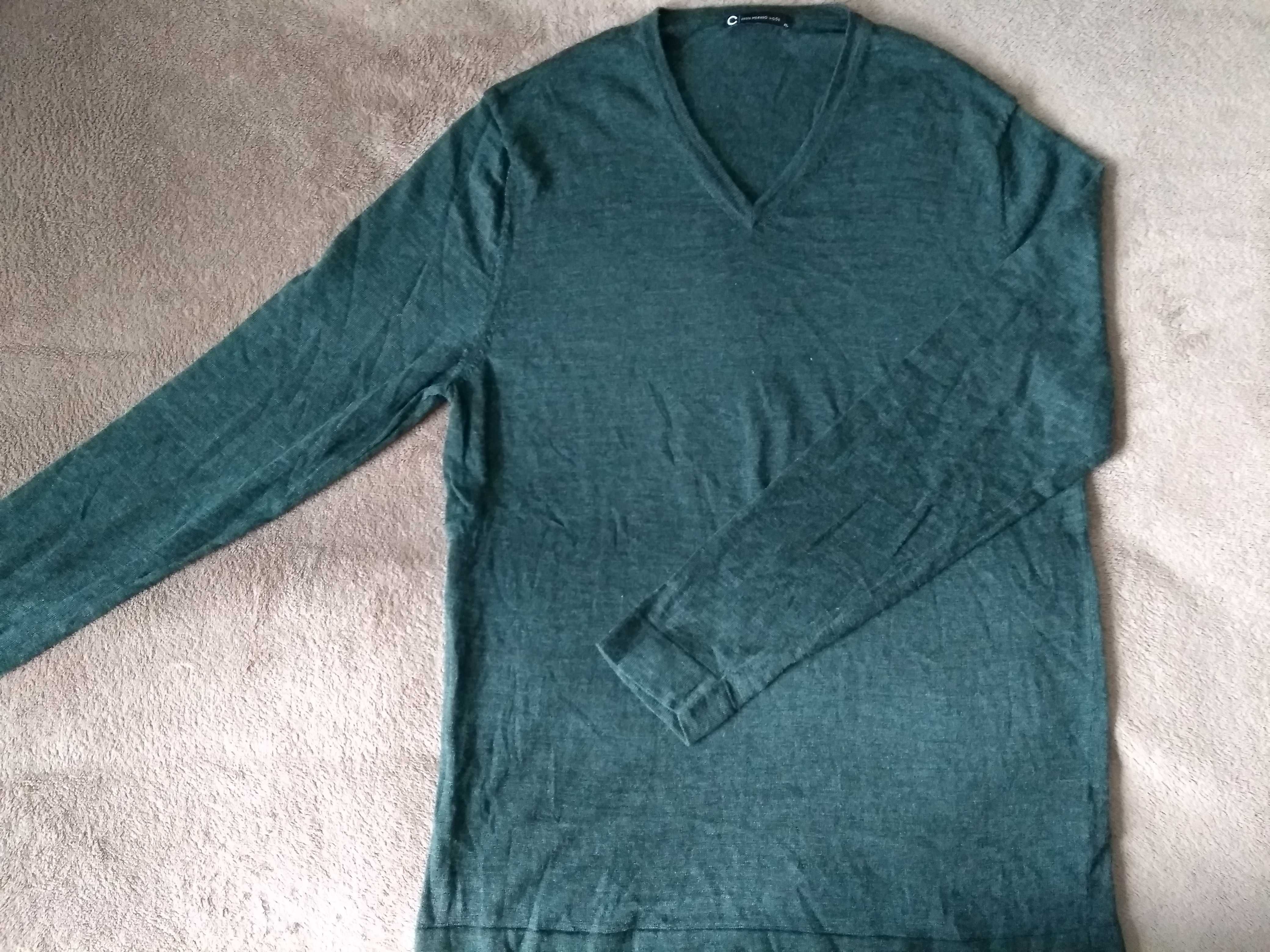 Шикарный мужской свитер, джемпер, пуловер, меринос шерсть