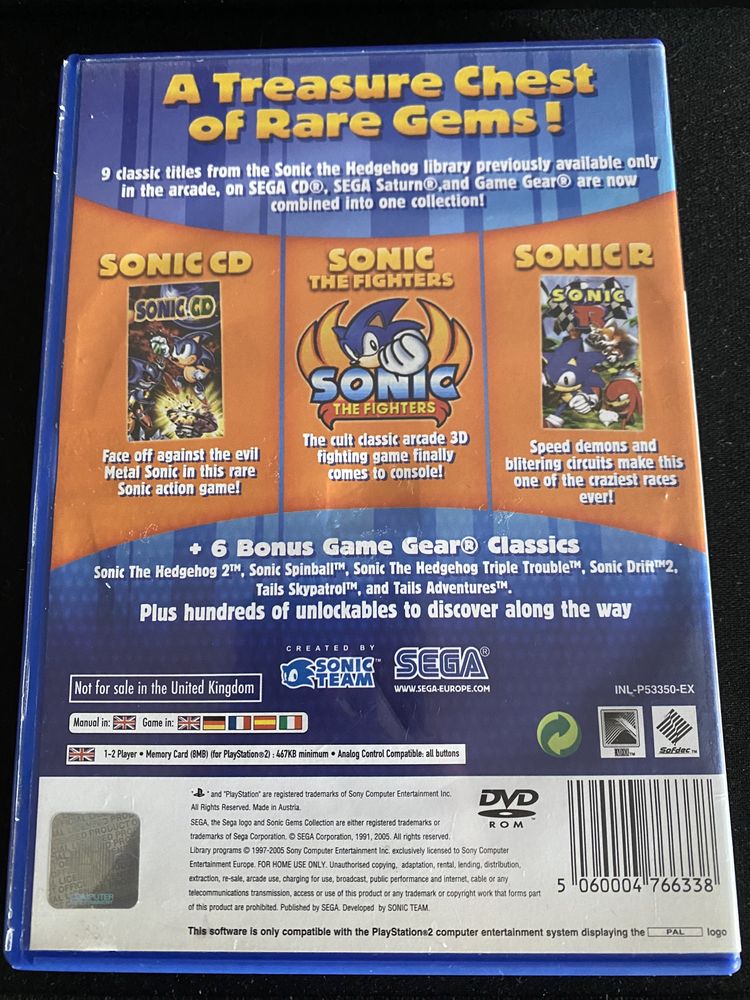 Sonic Gems Collection PS2 - PAL