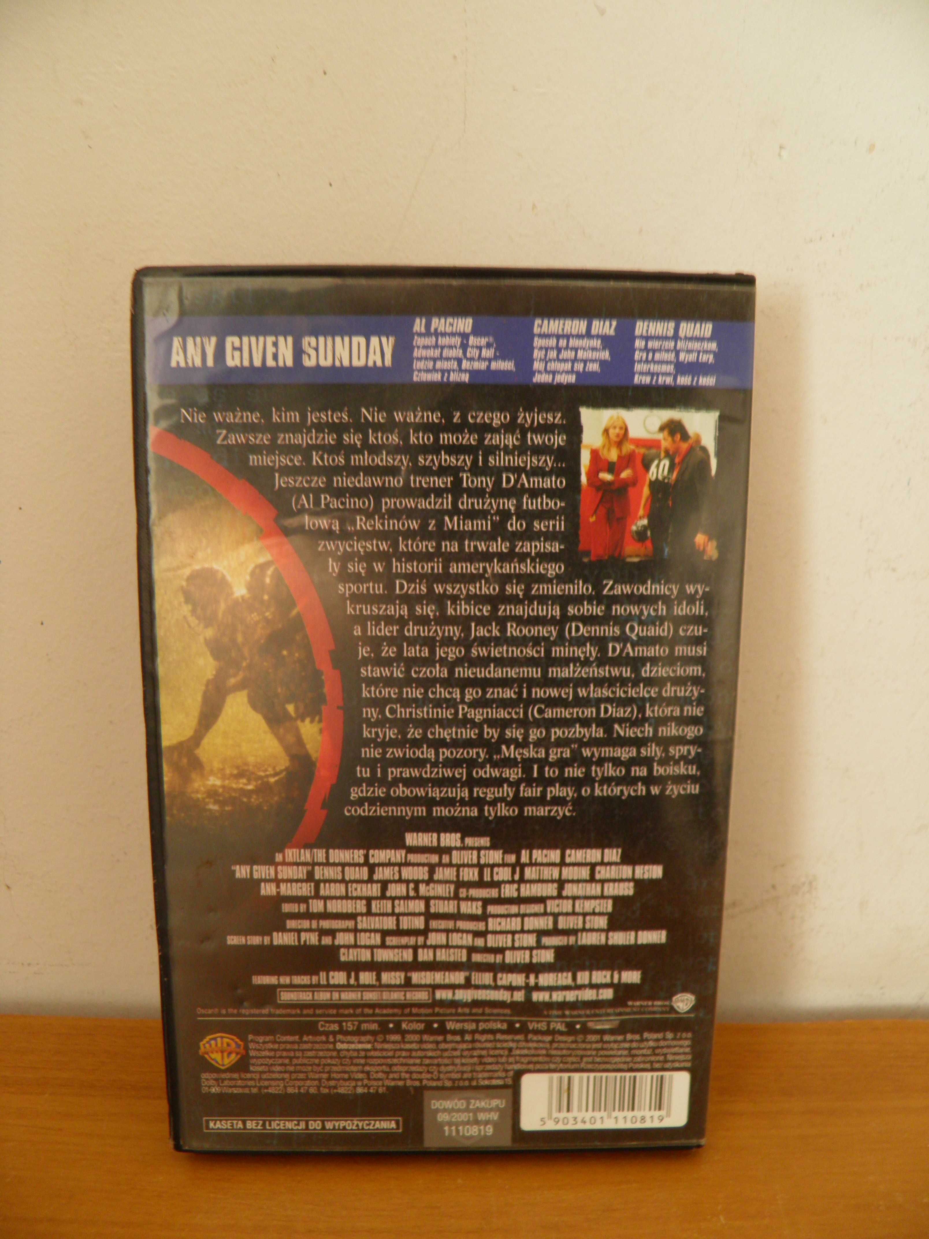 Męska gra-film VHS