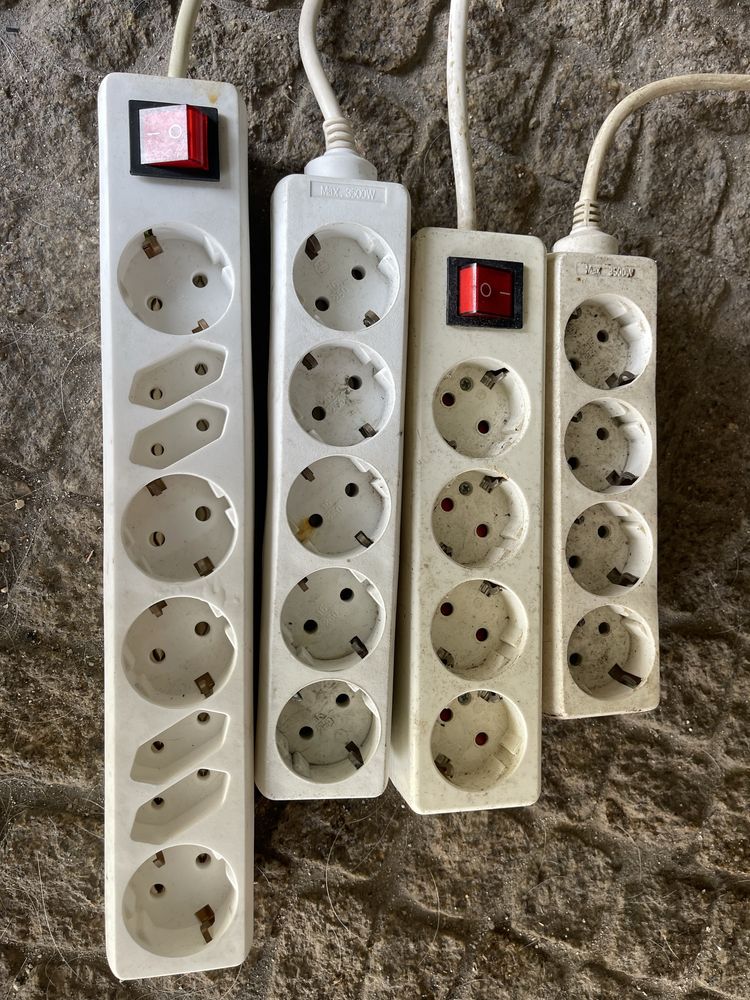 conjunto de extensões elétricas triplas