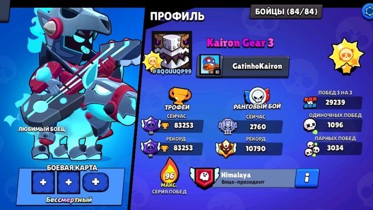 Акаунт Бравл старс 83к кубків