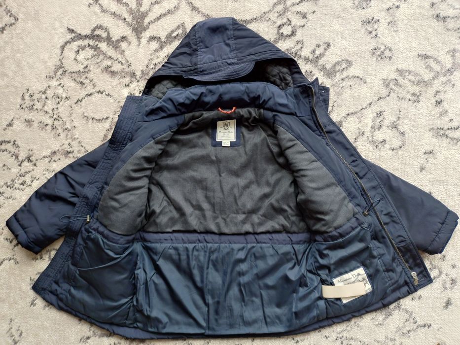 Granatowa przejściowa kurtka chłopięca Massimo Dutti 110-122