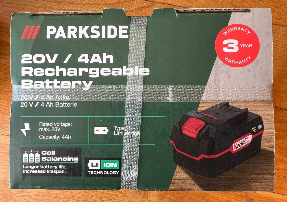 ZESTAW podwójna ładowarka Parkside PDSLG 220W + 2 szt. baterii PAP 4Ah