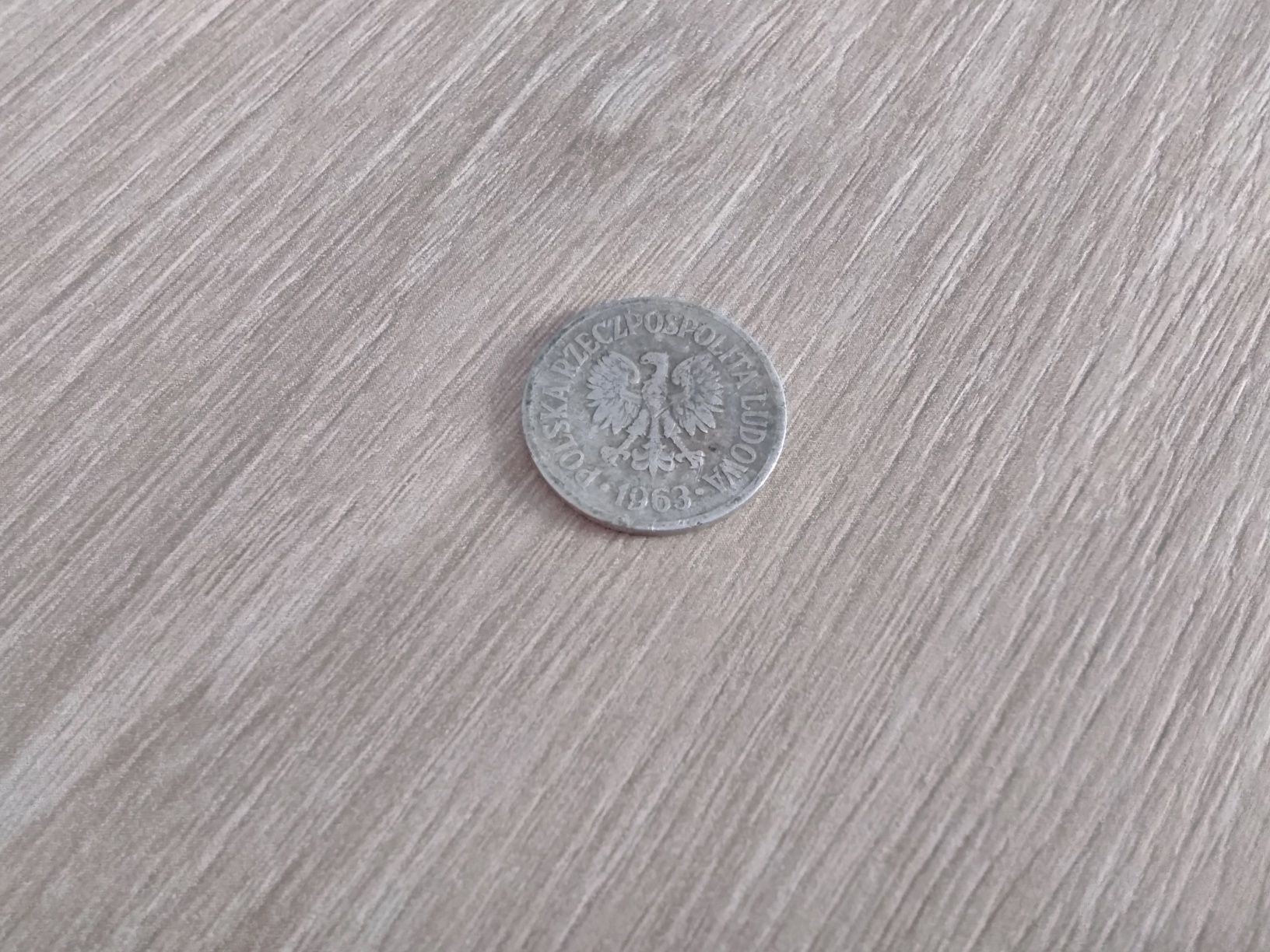 Moneta Aluminiowa 10 groszy 1963r. Bez Wybitego Znaku Mennicy Polskiej