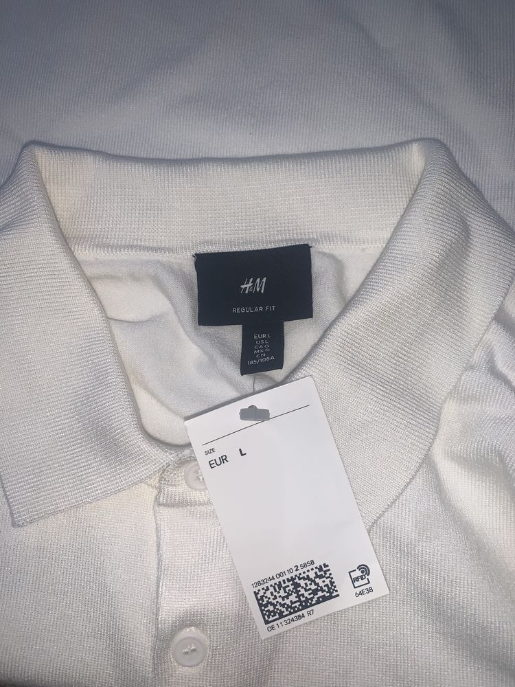 Поло біле H&M у розмірі L
