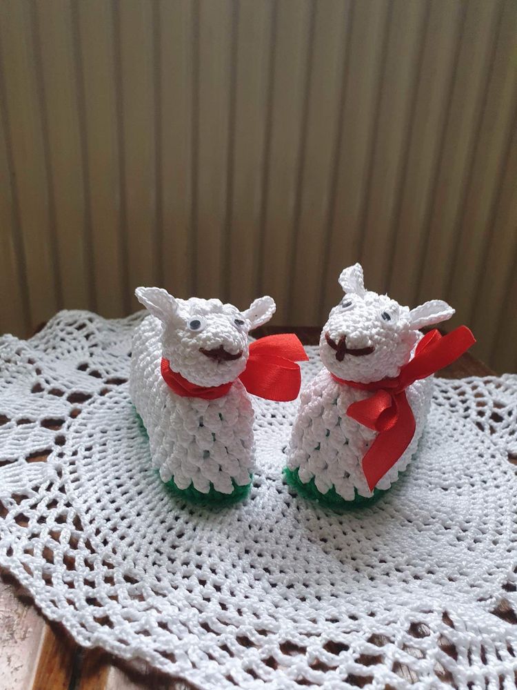 Baranek Wielkanocny na szydełku, Dekoracje Wielkanocne
