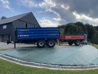 Przyczepa tandem jednoosiowa wywrot 3 strony