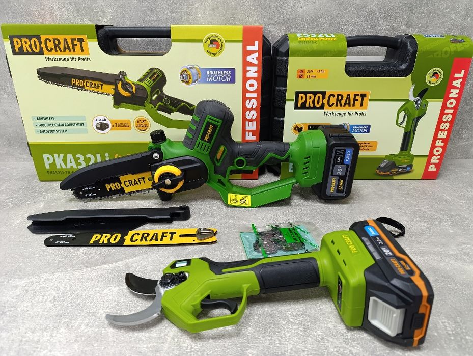 Акумуляторна пила Procraft PKA32Li+секатор Procraft ES32L- АКЦІЯ!