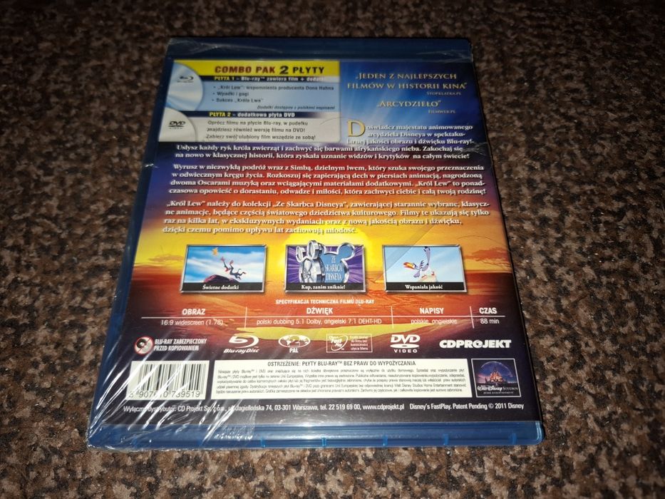 Król Lew Diamentowa Kolekcja [Nowa] Blu-Ray + DVD - GameX Sosnowiec